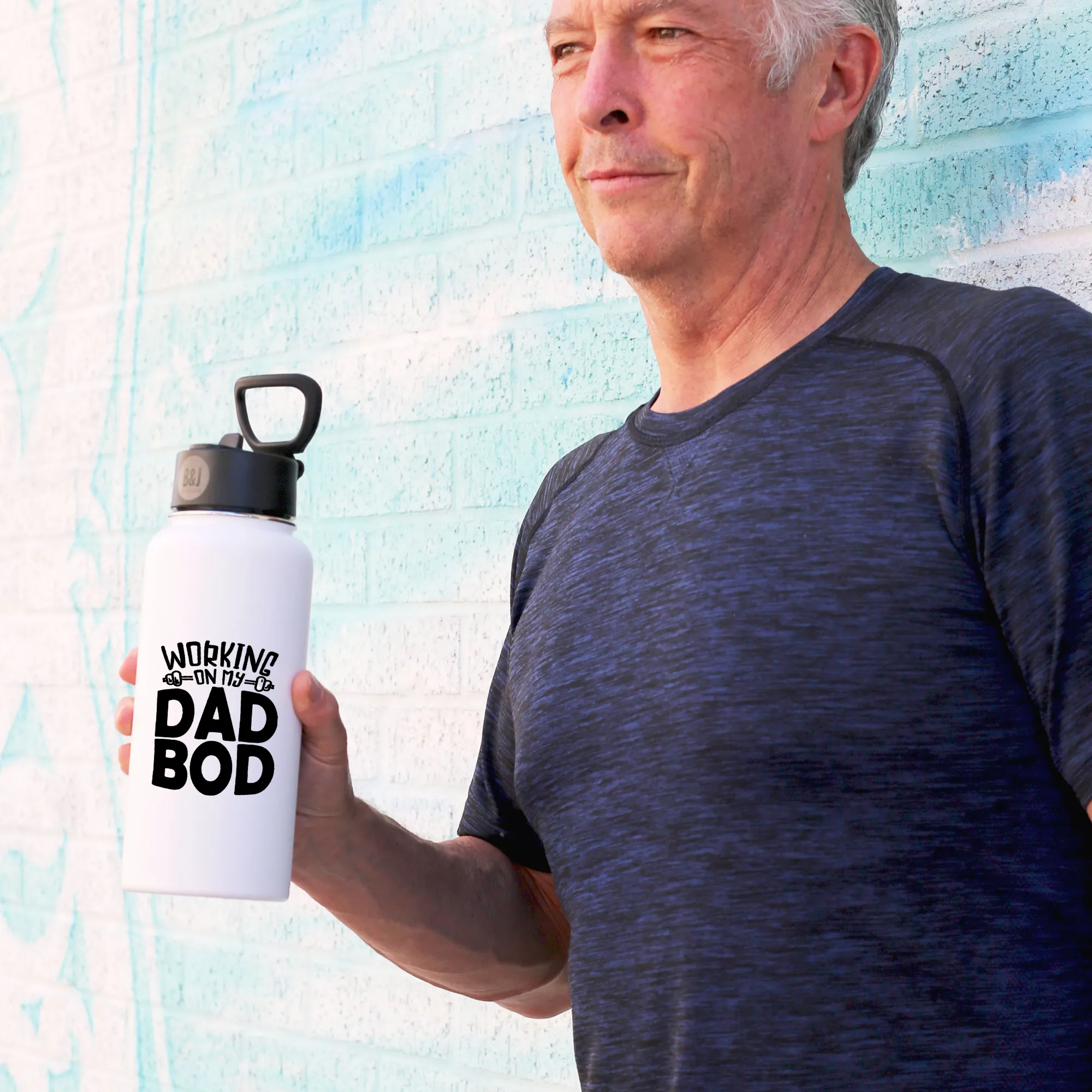 Working on my Dad Bod 32 oz White Water Bottle for Dads