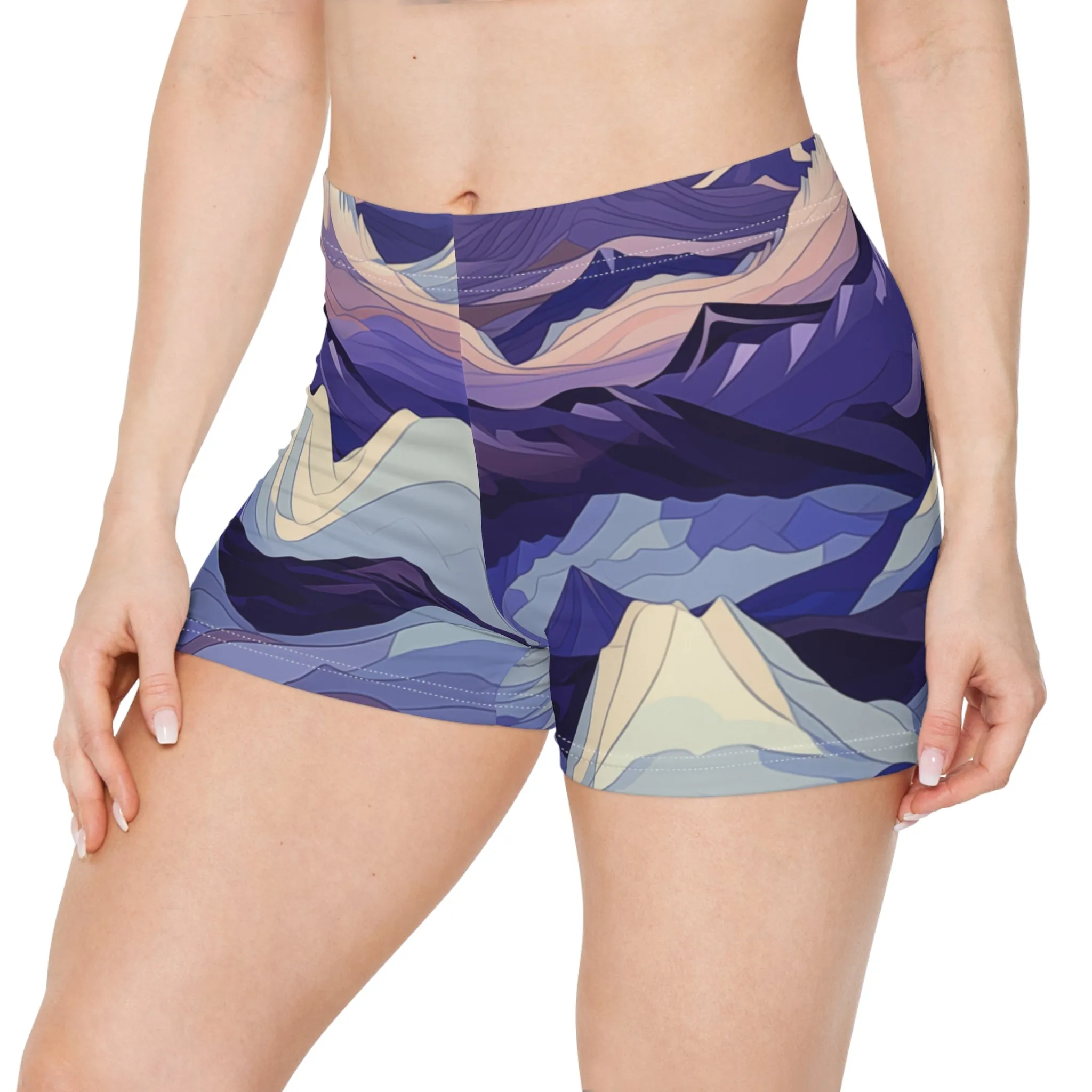 Workout Shorts - Euphemia Daugavpils Anime Mountains