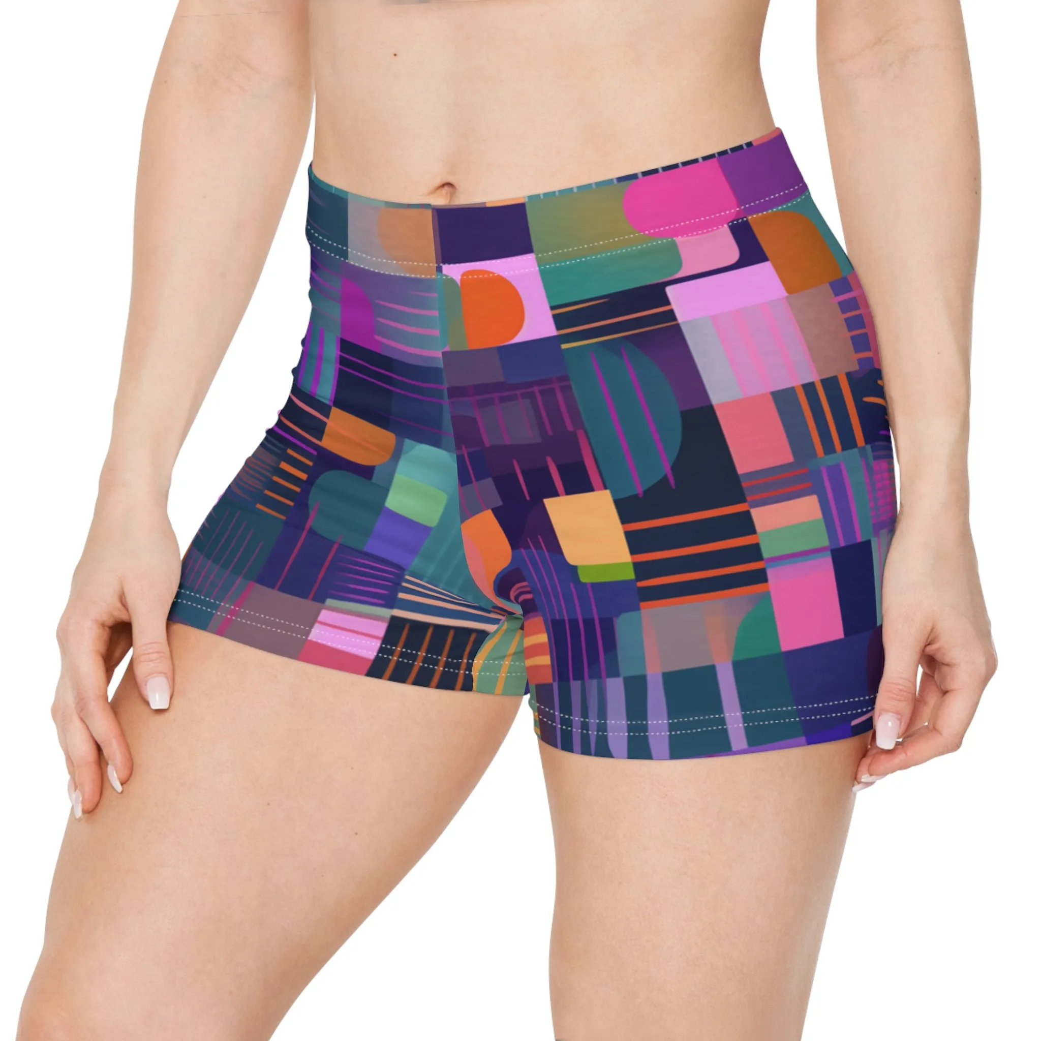 Workout Shorts - Ronsard Moscow Plaid