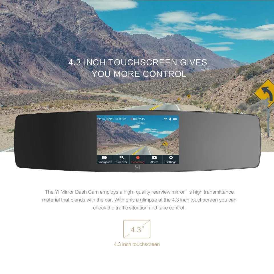 Xiaomi YI Mirror Dash Camera