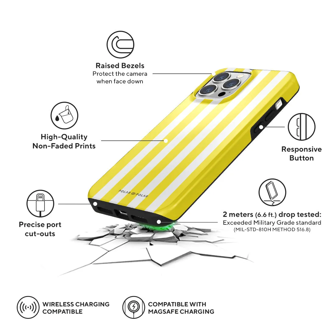Yellow Stripe Custom - iPhone 13 Pro Max Case