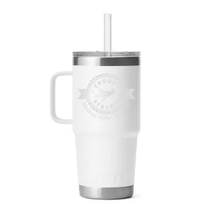 YETI MTS Logo Rambler 25 oz Straw Mug White