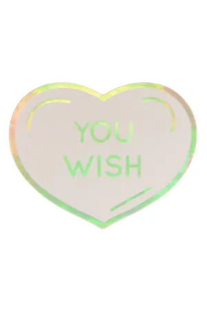 You Wish Holographic Heart Sticker