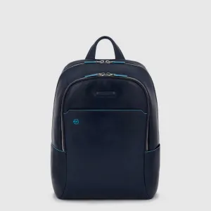 Zainetto Piquadro in Pelle con Porta Computer e porta iPad Blue Square Blu