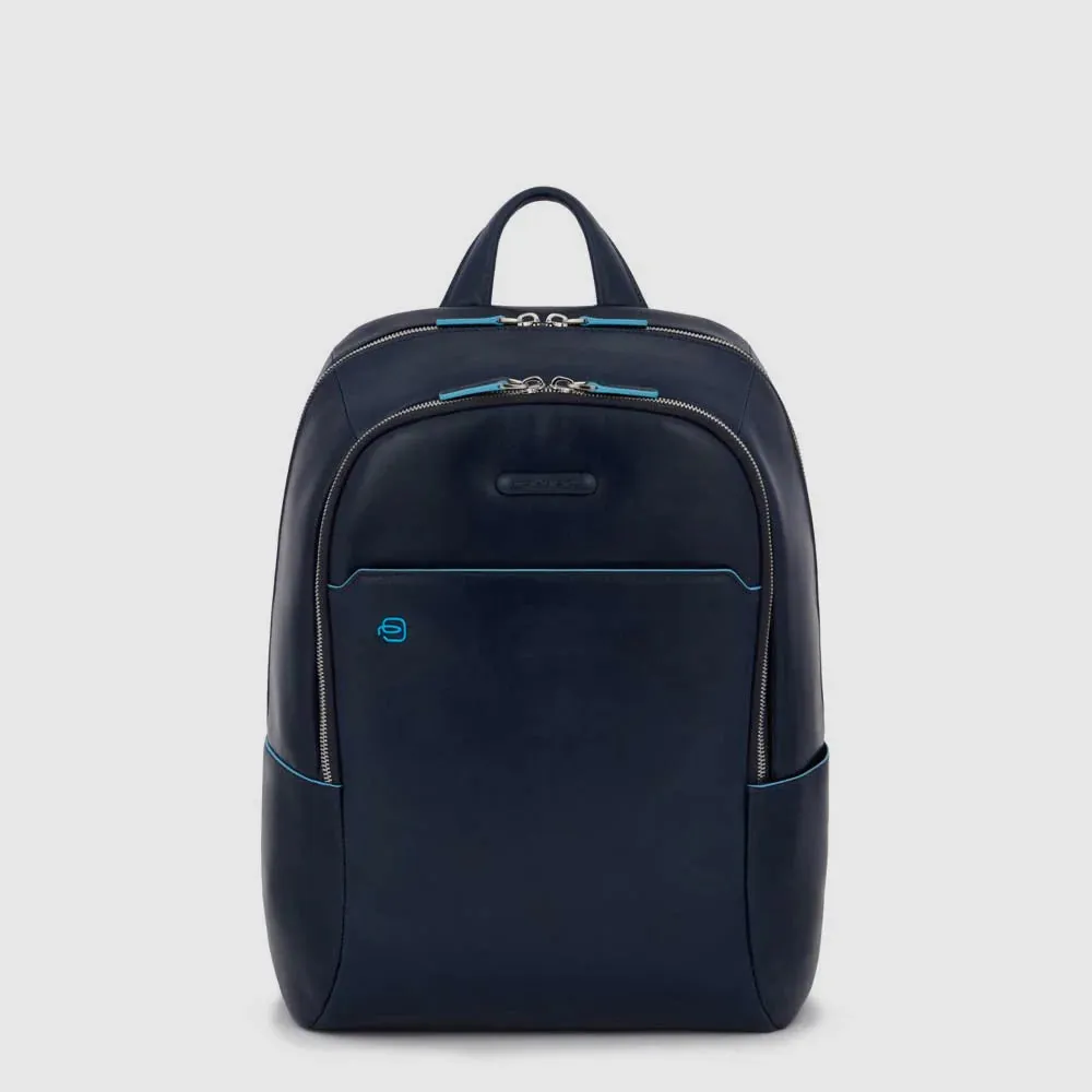 Zainetto Piquadro in Pelle con Porta Computer e porta iPad Blue Square Blu