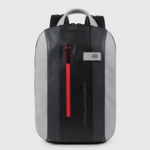 Zaino Piccolo Piquadro in Pelle con Porta PC e iPad Urban Grigio e Nero