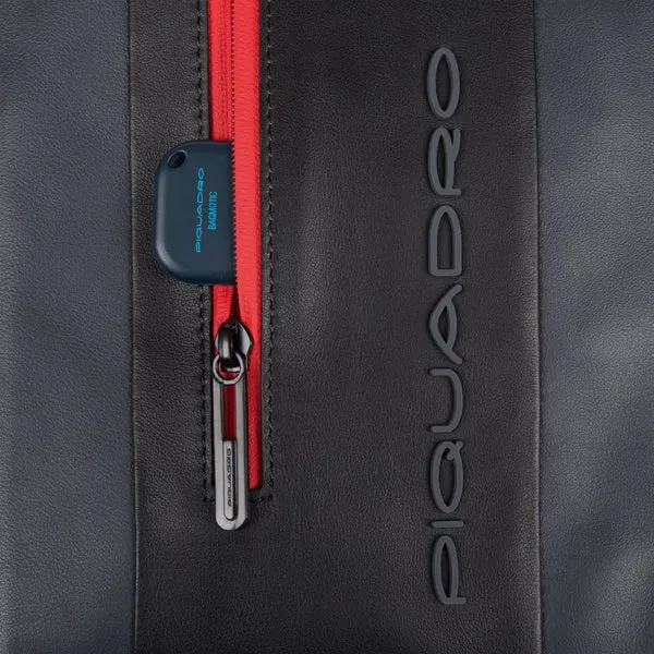 Zaino Piccolo Piquadro in Pelle con Porta PC e iPad Urban Grigio e Nero