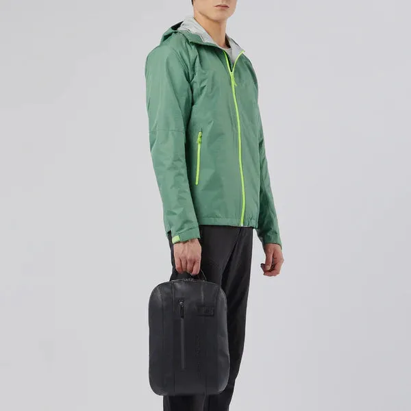 Zaino Piccolo Piquadro in Pelle con Porta PC e iPad Urban Grigio e Nero